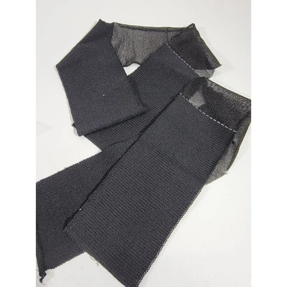 St. John 2 Black Knit Sheer Sheets Replacement Repair‎ Fabric 24.25x3.5 Designer